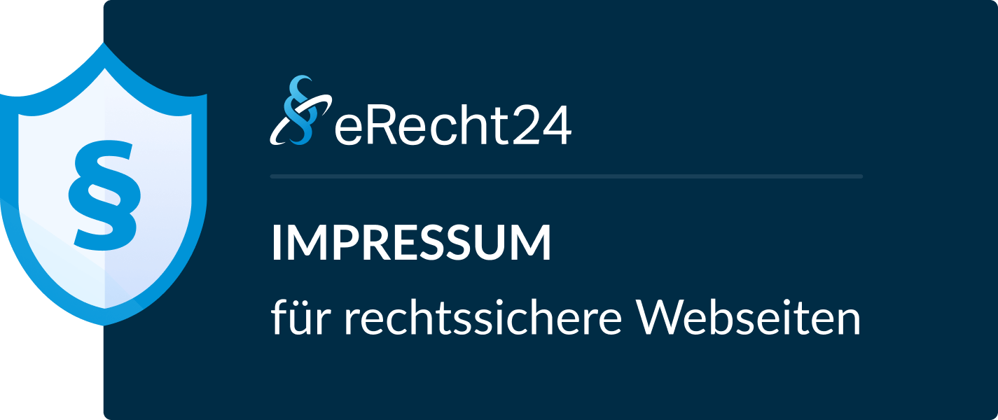 eRecht24-Siegel für rechtssichere Texte - Impressum